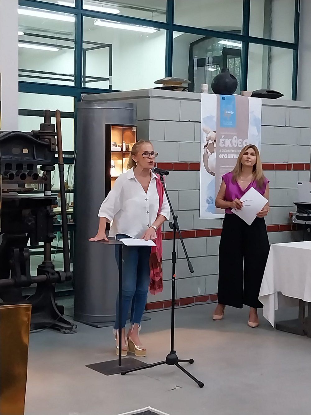 Grand opening of the Pan-European Traveling Jewelry Exhibition of P.L.E.( European Parliament of Jewelry Schools ) at VTI Volos Municipality - KEKPA - DIEK